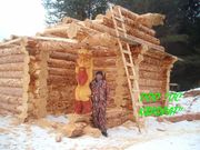 Изготовление срубов домов и бань ручной рубки.  