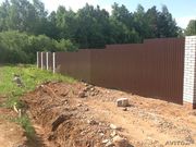 Забор из профнастила.Принимаем заявки на весну-лето.