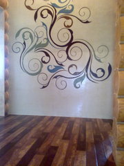 Укладка напольных и настенных пробковых покрытий.